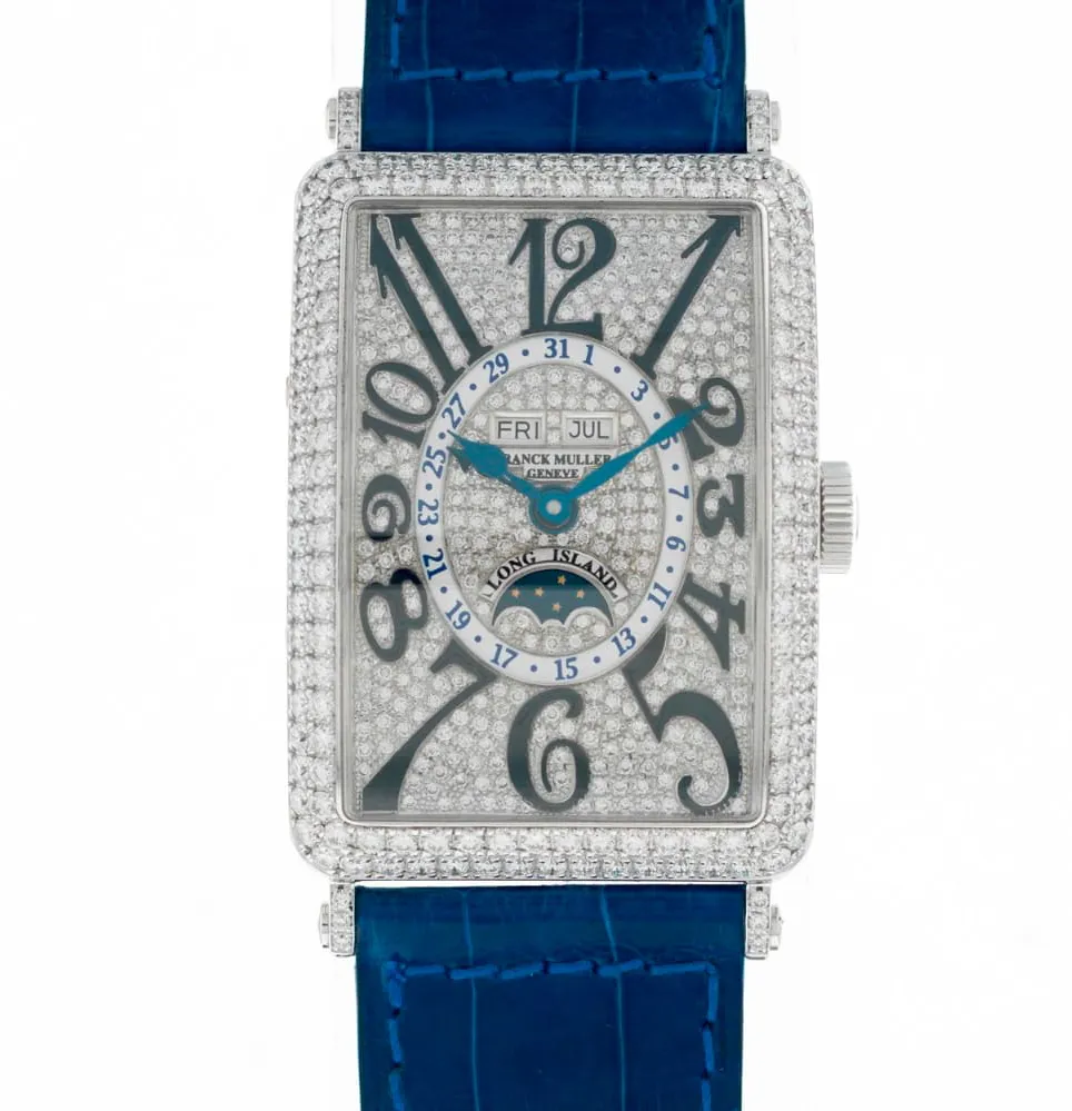 Franck Muller Long Island 1200 MC L D CD 32mm White gold Diamond