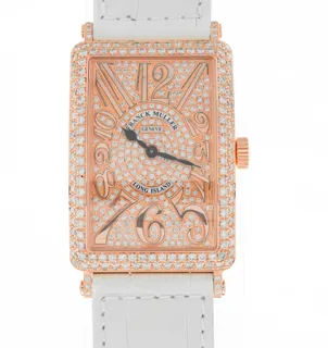 Franck Muller Long Island 1002 QZ D CD REL Rose gold Diamond-Paved