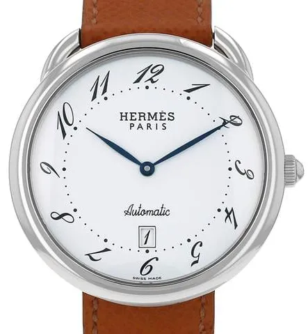 Hermès Arceau AR4.810 41mm Stainless steel White