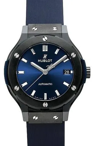 Hublot Classic Fusion 565.CM.7170.RX 38mm Black ceramic Blue