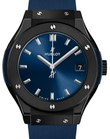 Hublot Classic Fusion 581.CM.7170.RX 33mm Black ceramic Blue