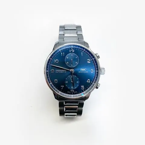 IWC Portuguese Chronograph IW371606 41mm Stainless steel Blue