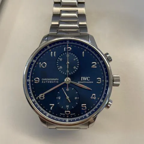 IWC Portuguese Chronograph IW371606 41mm Stainless steel Blue 7