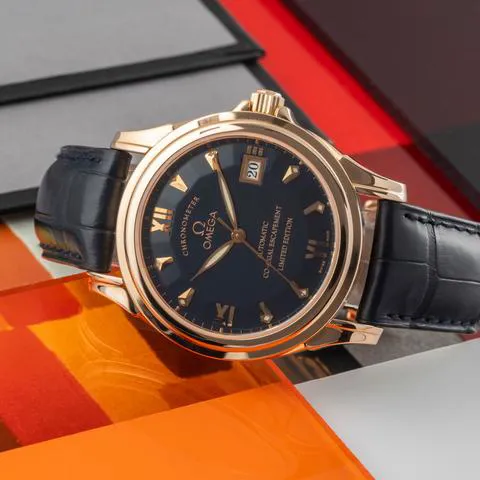 Omega De Ville Co-Axial 5931.81.00 37.5mm Rose gold Blue 2