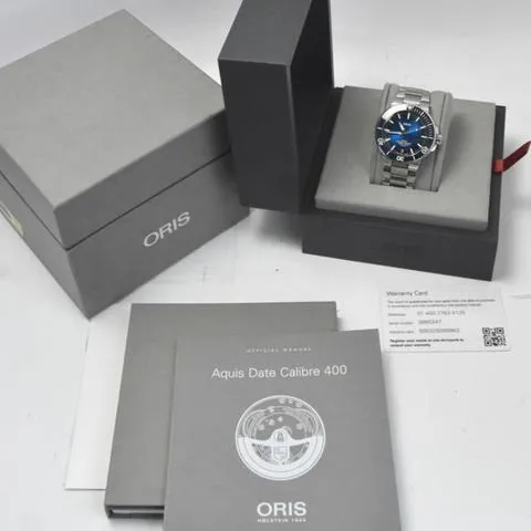 Oris 01 400 7763 4135 43mm Stainless steel Blue 7