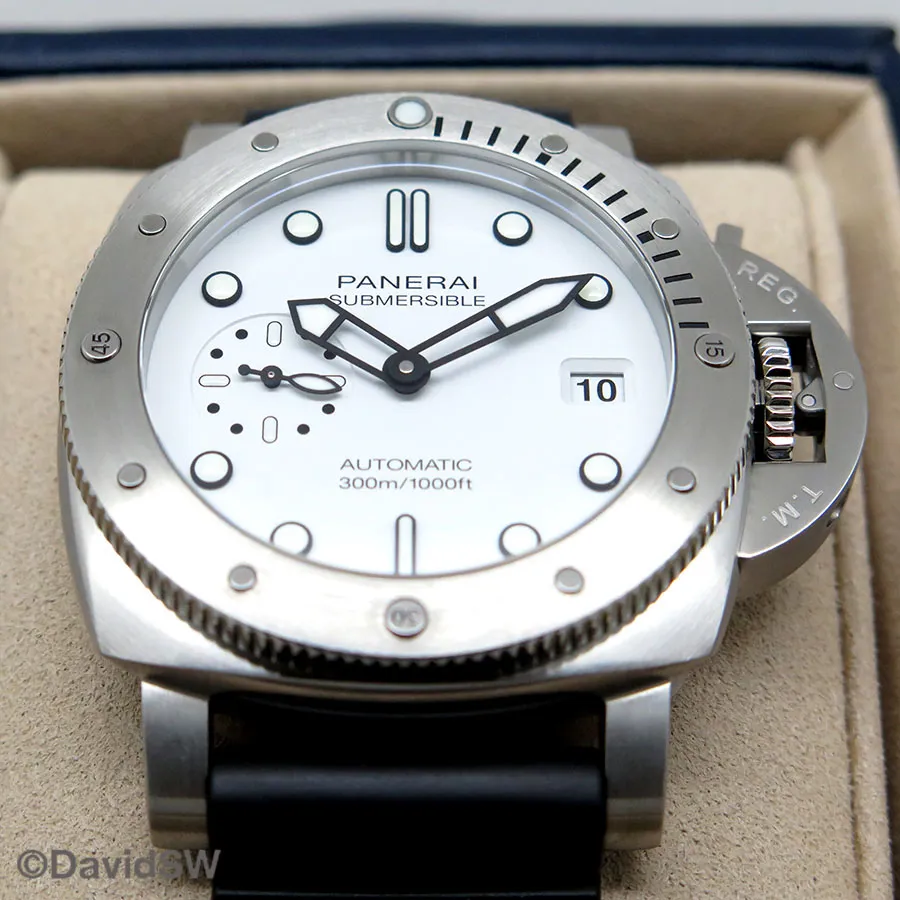 Panerai Submersible PAM02223 42mm Stainless steel White 2