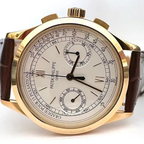 Patek Philippe Chronograph 5170J-001 39mm Yellow gold Silver