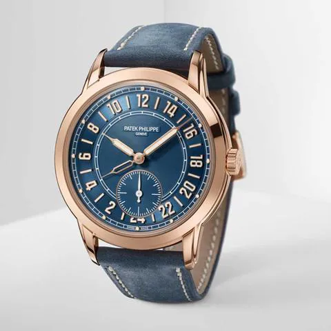 Patek Philippe Travel Time 5224R-001 42mm Rose gold Blue