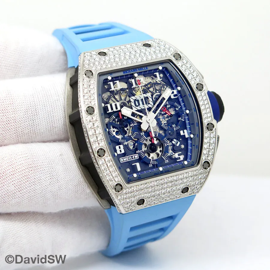 Richard Mille Felipe Massa RM 011 50mm White gold Skeletonized