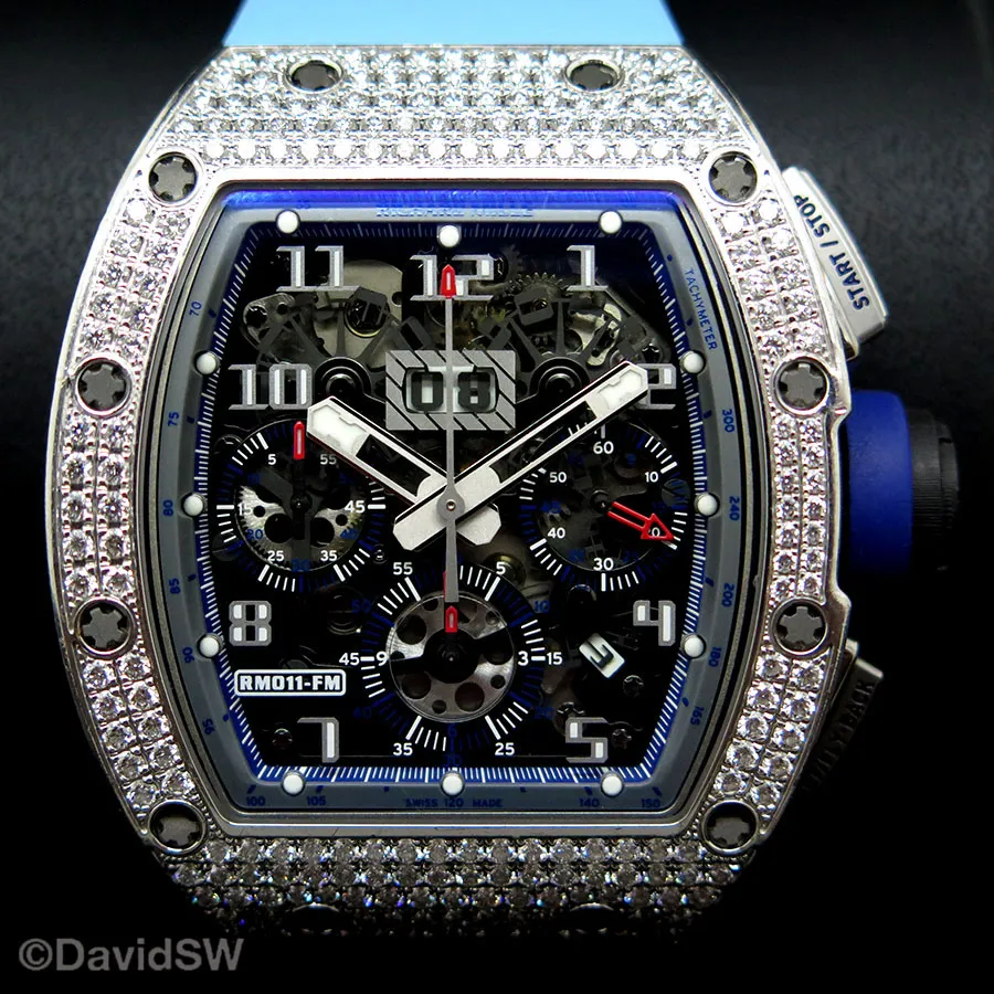 Richard Mille Felipe Massa RM 011 50mm White gold Skeletonized 3