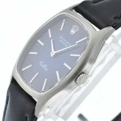 Rolex Cellini 3803 23mm White gold Blue 2