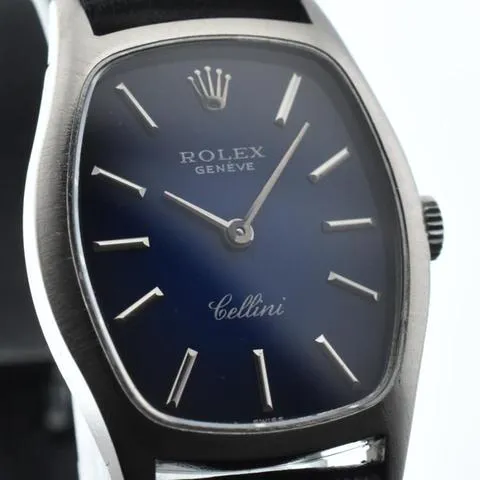 Rolex Cellini 3803 23mm White gold Blue 8