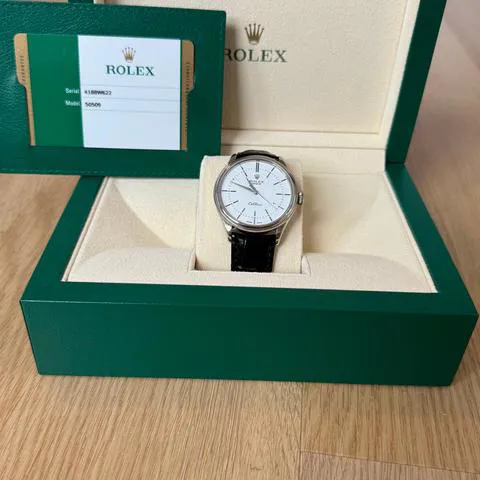 Rolex Cellini 50509 39mm White gold White 9