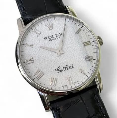 Rolex Cellini 5116 32mm White gold Silver 2