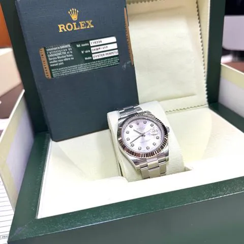 Rolex Datejust II 116334 41mm White gold Silver