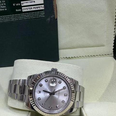 Rolex Datejust II 116334 41mm White gold Silver 1