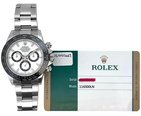 Rolex Daytona 116500LN 40mm Stainless steel White 2