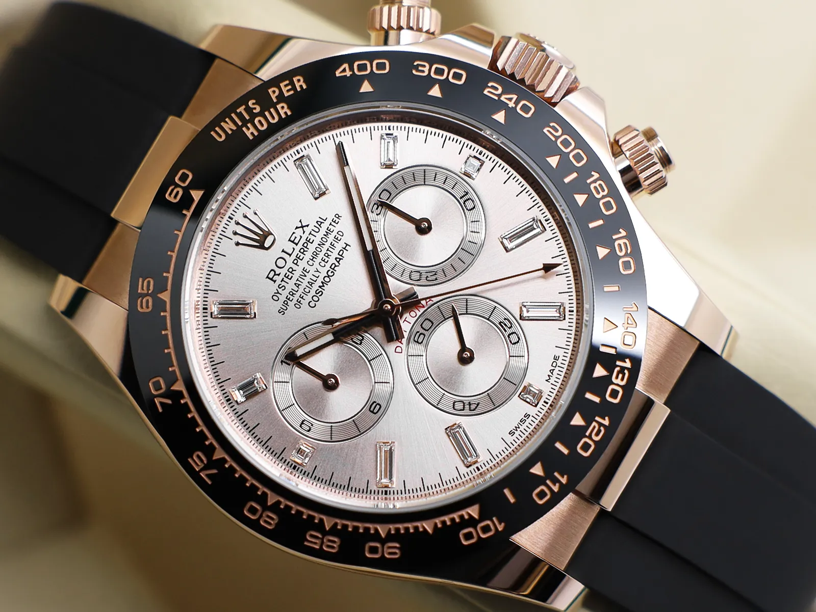 Rolex Daytona 116515ln 40mm Champagne and Diamond and dial