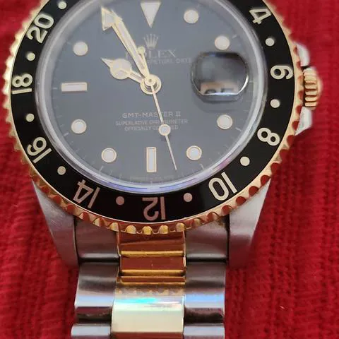 Rolex GMT-Master II 16713 40mm Yellow gold and Stainless steel Black