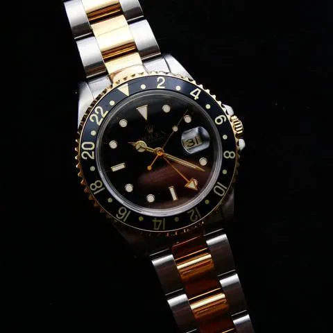 Rolex GMT-Master II 16713 40mm Yellow gold and Stainless steel Black