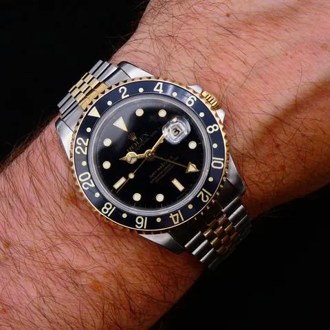 Rolex GMT-Master II 16713 40mm Yellow gold and Stainless steel Black 9