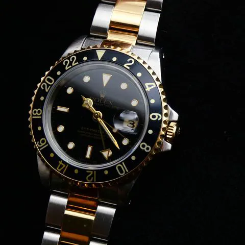 Rolex GMT-Master II 16713 40mm Yellow gold and Stainless steel Black 10