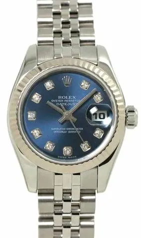 Rolex Lady-Datejust 179174G 26.5mm Yellow gold and Stainless steel Blue