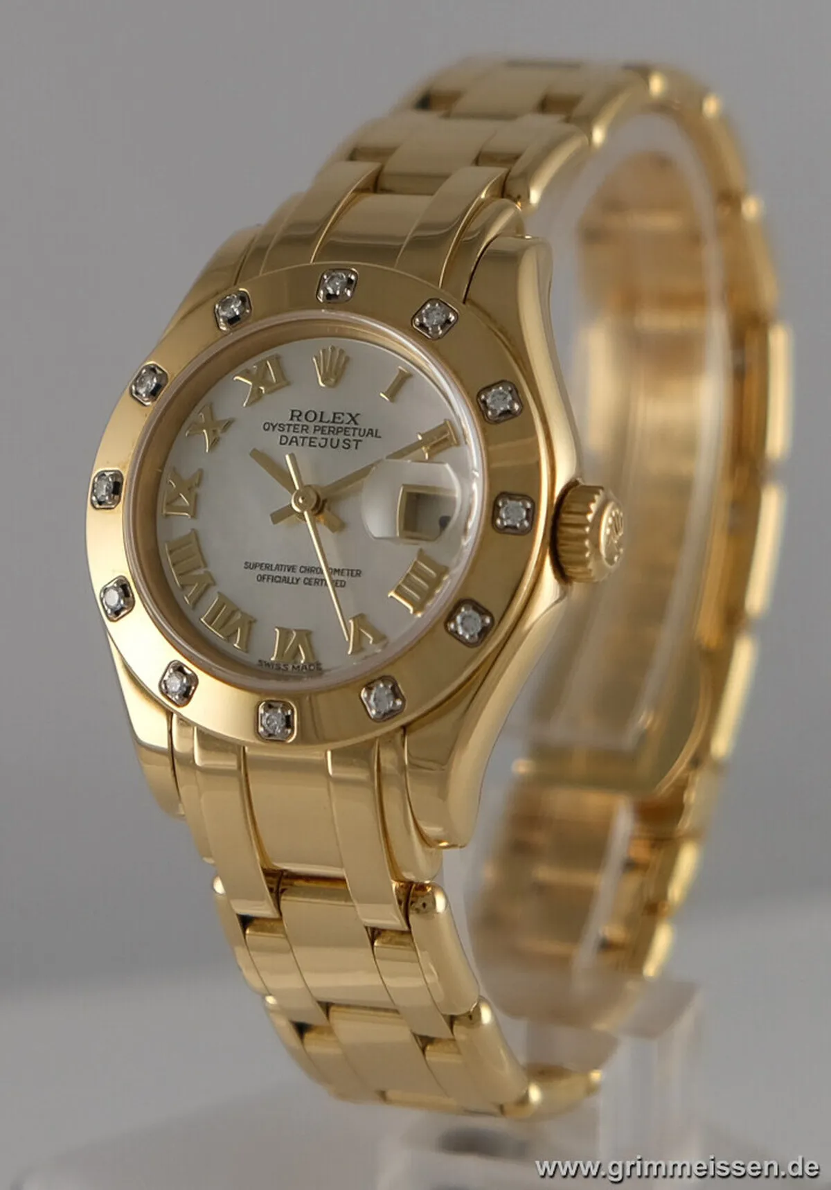 Rolex Lady-Datejust Pearlmaster 80318 29mm Yellow gold Mother-of-pearl