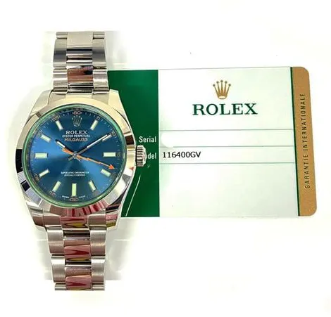 Rolex Milgauss 116400GV 40mm Stainless steel Blue