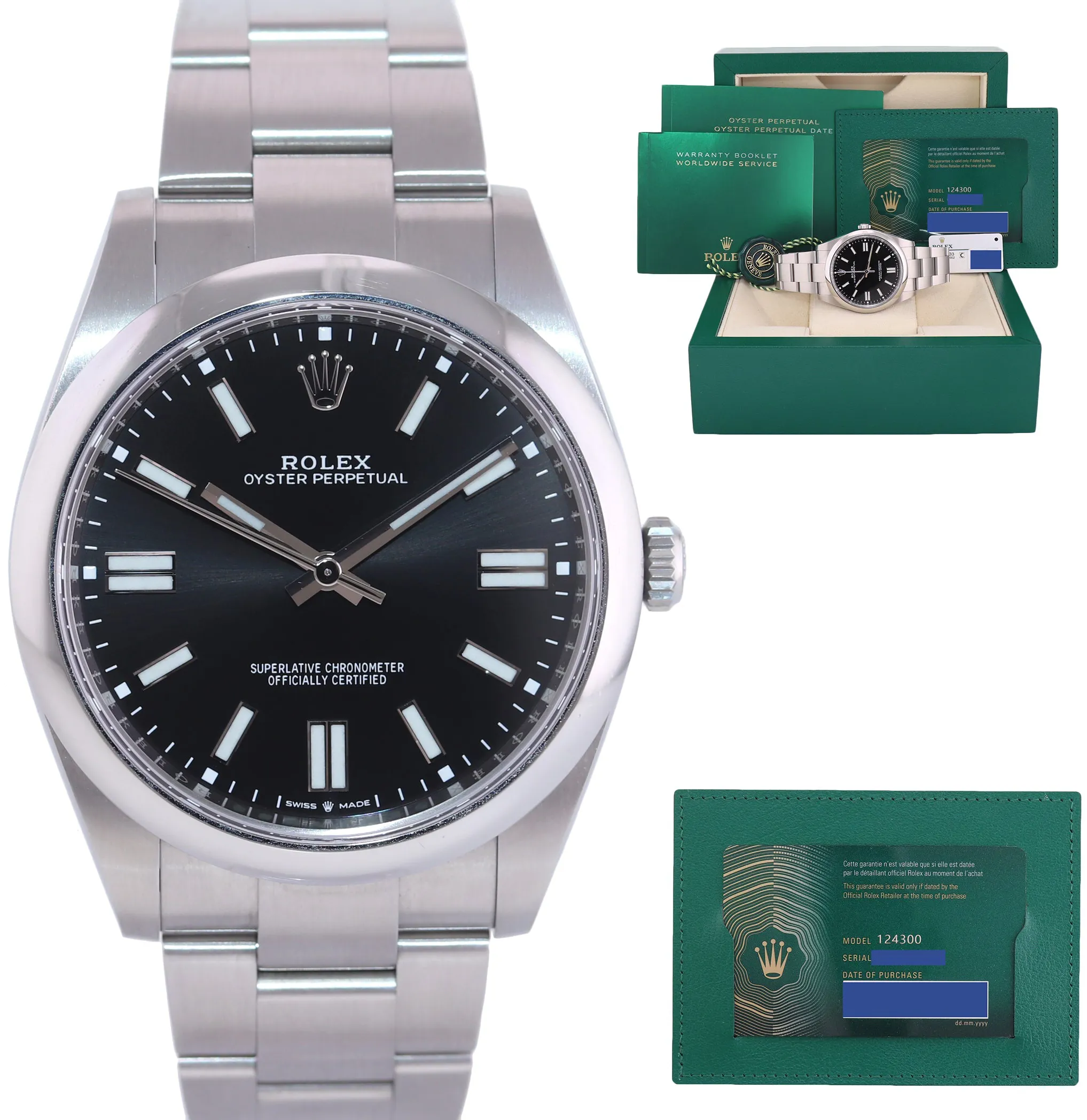 Rolex Oyster Perpetual 41 124300 41mm Stainless steel Black