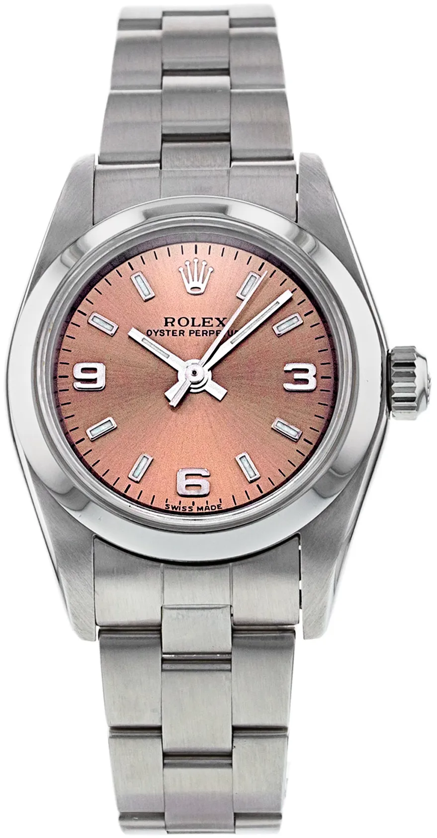 Rolex Oyster Perpetual 76080 24mm Stainless steel Salmon