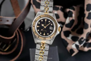 Tudor Lady-Sub 96093 Yellow gold and Stainless steel Black