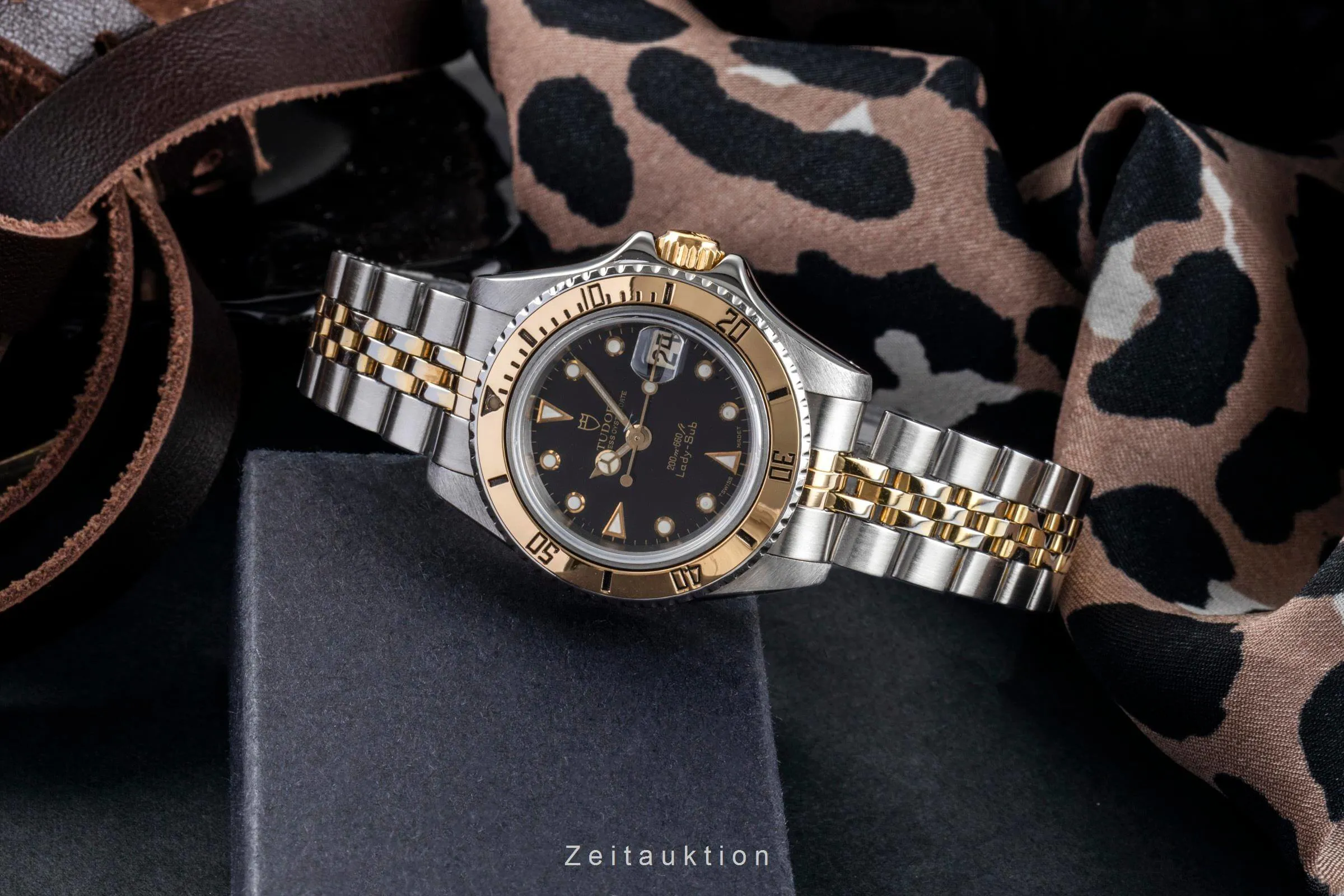 Tudor Lady-Sub 96093 27mm Yellow gold and Stainless steel Black 1