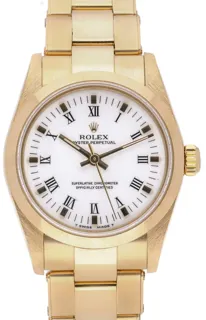 Rolex Oyster Perpetual 67488 18k yellow gold White