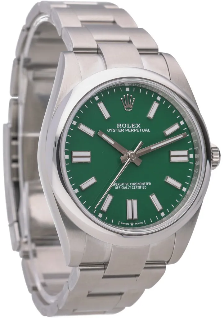 Rolex Oyster Perpetual 41 124300 41mm Oystersteel Green 5