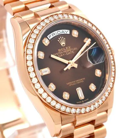 Rolex Day-Date 36 128345RBR 36mm Rose gold Brown 4