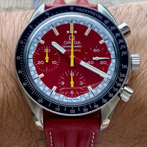 Omega Speedmaster Reduced 3810.61.41 39mm Stainless steel Red 7