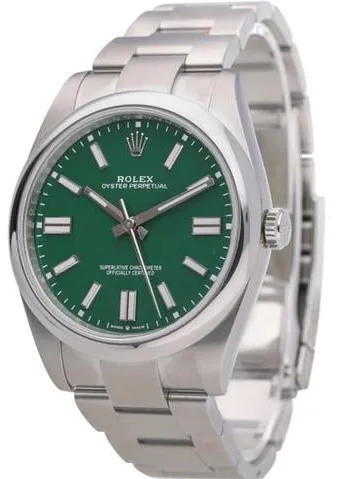 Rolex Oyster Perpetual 41 124300 41mm Stainless steel Green 2