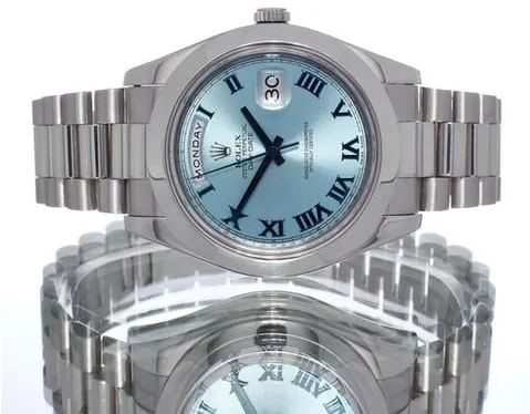 Rolex Day-Date II 218206 41mm Platinum Blue