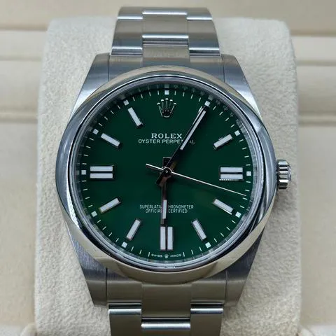 Rolex Oyster Perpetual 41 124300 41mm Stainless steel Green 3