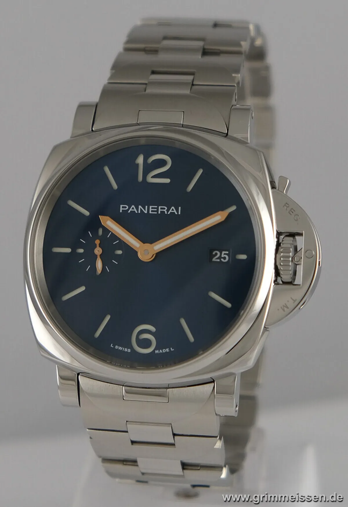 Panerai Luminor Marina PAM 01124 41mm Stainless steel Blue