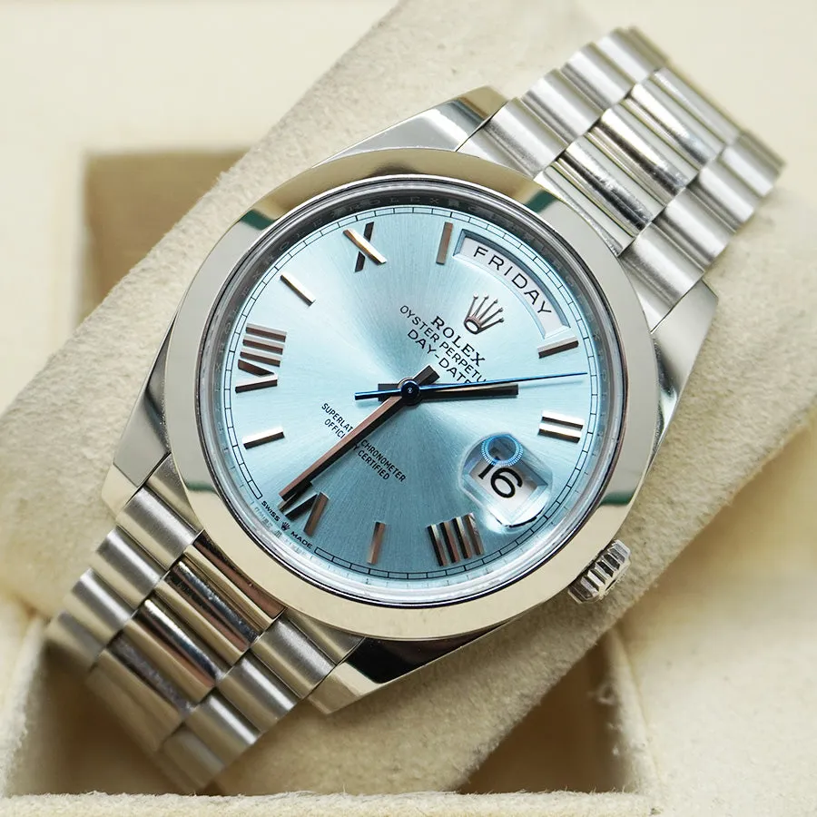 Rolex Day-Date 40 228206 40mm Platinum Blue 1