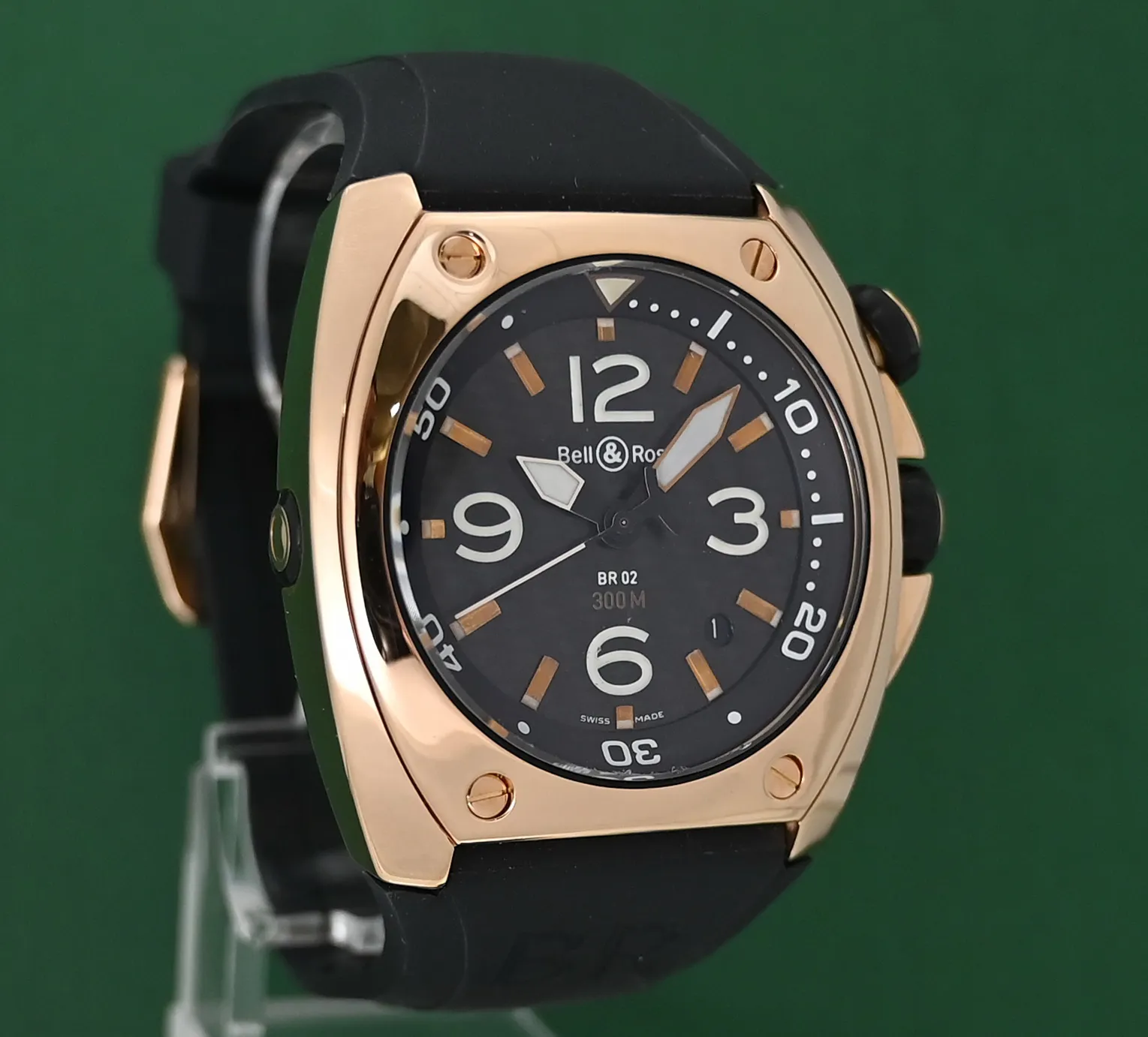 Bell & Ross BR 02 BR02-20 44mm Rose gold and 18k rose gold Black 3