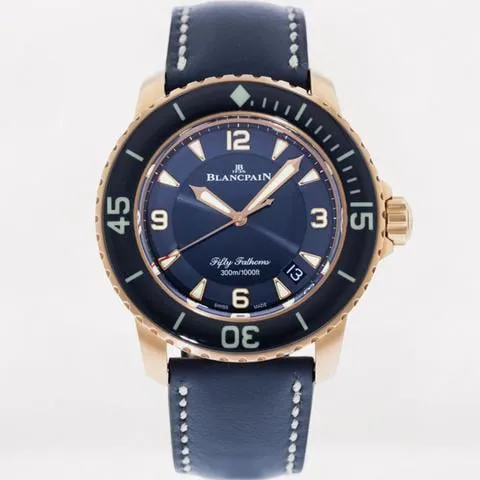 Blancpain Fifty Fathoms 5015-3603C-63B 45mm Rose gold Blue