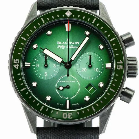 Blancpain Fifty Fathoms Bathyscaphe Chronographe Flyback 5200-0153-B52A 43.6mm Black ceramic Green 2