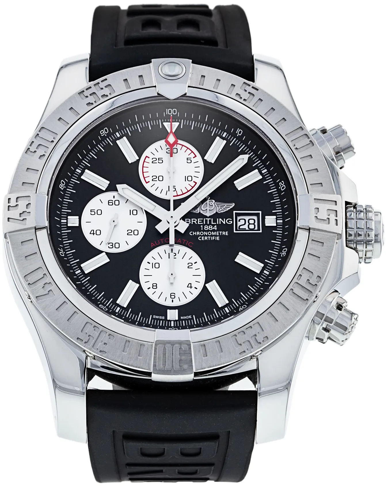 Breitling Avenger A13371 48mm Stainless steel Black Baton