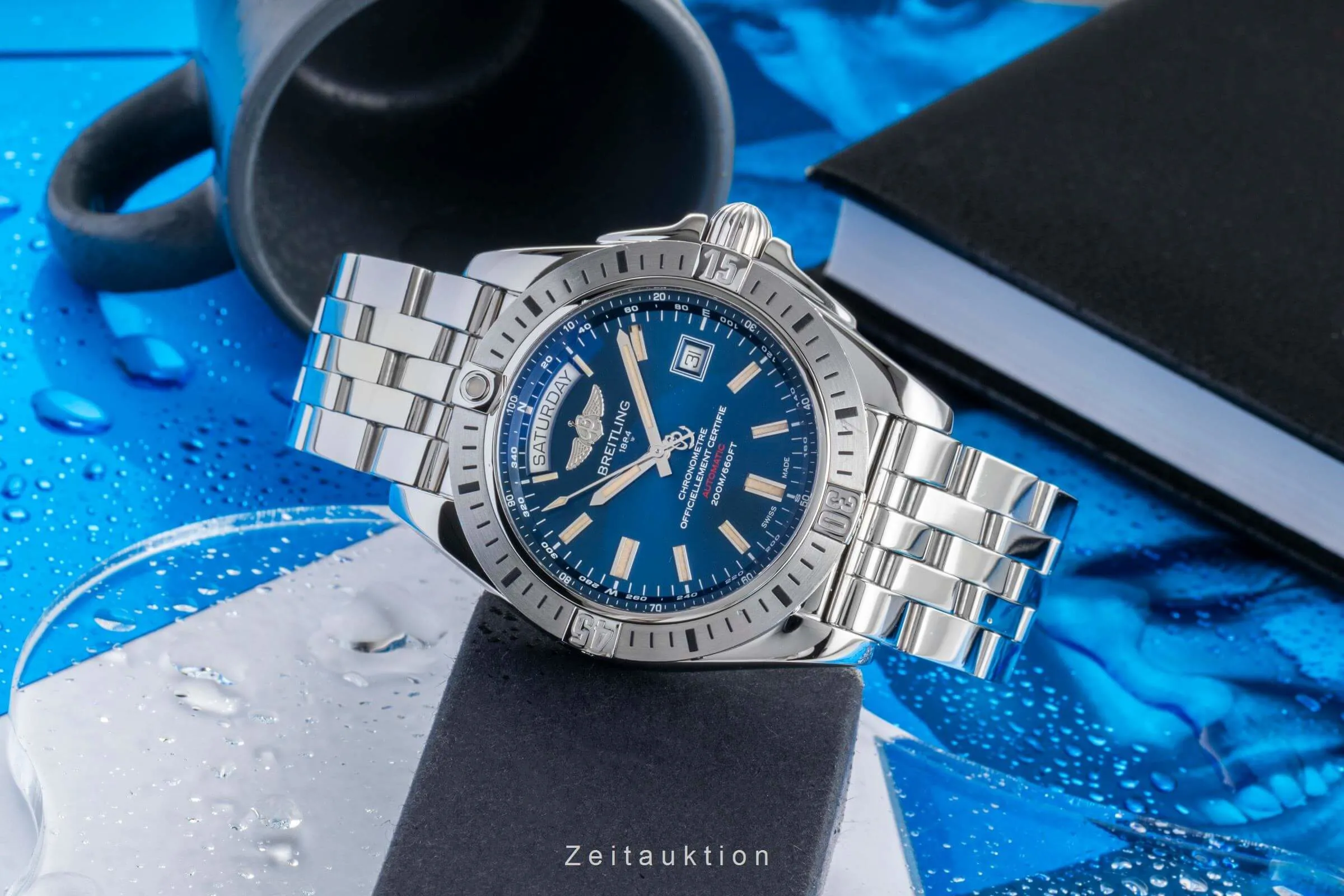 Breitling Galactic A45320 44mm Stainless steel Blue 1