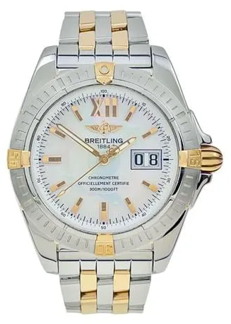 Breitling Galactic B49350 41mm Yellow gold and Stainless steel Mother-of-pearl