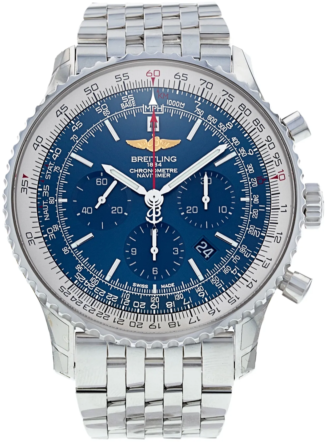 Breitling Navitimer AB0127 46mm Stainless steel Blue Baton