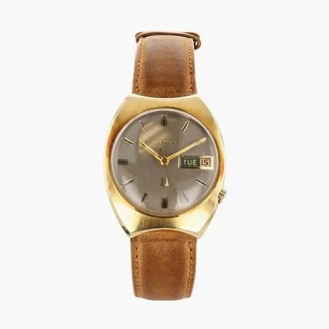 Bulova Accutron Yellow gold and Stainless steel Tan